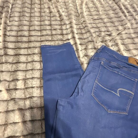 NWOT Women’s American Eagle Hi Rise Jegging Blue Denim Jeans Size 14 - Picture 2 of 13